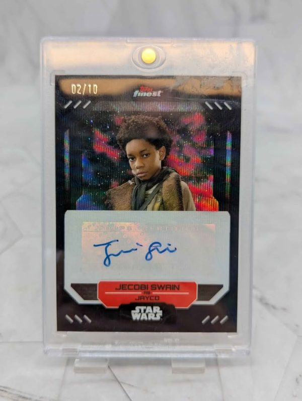 Topps Finest Star Wars Jecobi Swain as Jayco Autograph Card (02/10) - BP390993-3 - Image 2