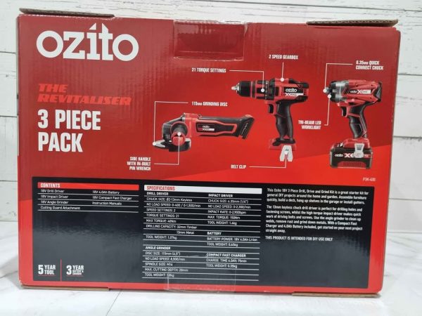 OZITO DRILL KIT *FACTORY SEALED* TW391023 - Image 11