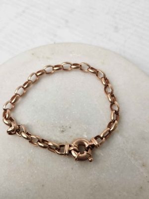 9CT ROSE GOLD BRACELET (BOLT LOCK) #GN388012