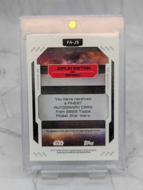 Topps Finest Star Wars Joplin Sibtain as Brasso Autograph Card - BP390993-12 - Image 5