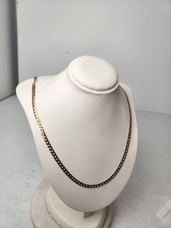 9CT YELLOW GOLD CURB LINK NECKLACE #GN388408 - Image 2
