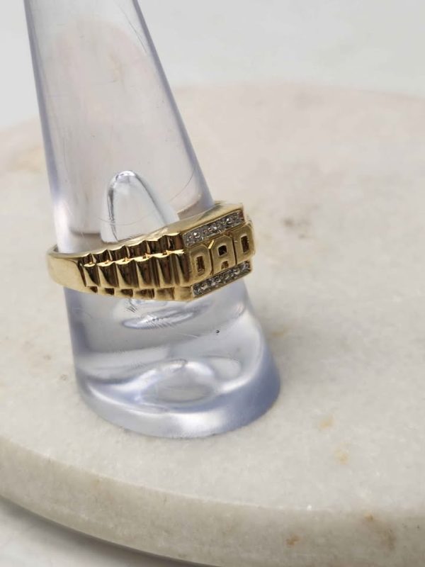 MENS 9CT YELLOW GOLD (DAD) RING #GN389817 - Image 8