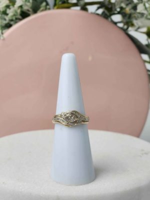 LADIES 9CT YELLOW GOLD DIAMOND RING #GN391031