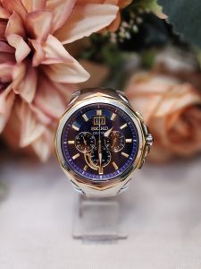 Seiko Two-Tone Coutura Solar Chronograph Watch - IP394594