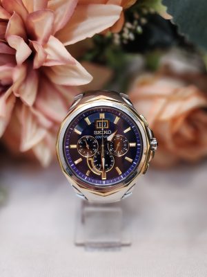 Seiko Two-Tone Coutura Solar Chronograph Watch - IP394594