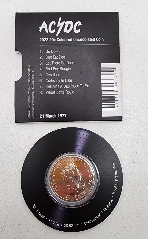 Set of 4 ACDC Uncirculated Collectable C0ins - IP390348 - Image 2