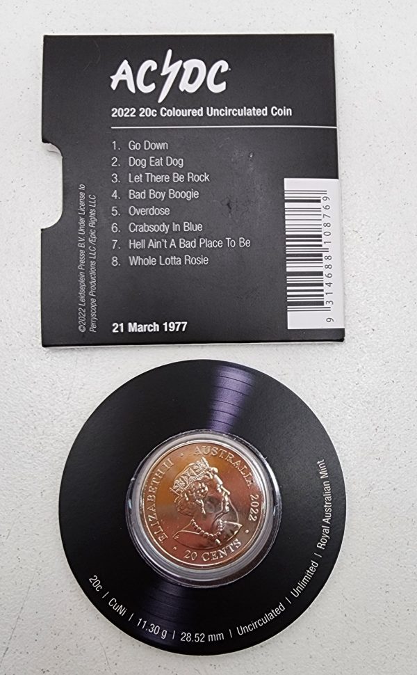 Set of 4 ACDC Uncirculated Collectable C0ins - IP390348 - Image 12