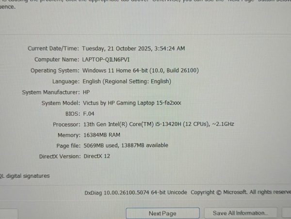 HP Victus 15.6" 144Hz Gaming Laptop (13th Gen i5, 16GB, 475GB) - BP392446 - Image 7