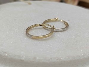 Ladies 9ct Yellow Gold Hoop Earrings (1.1gms) - BP392899
