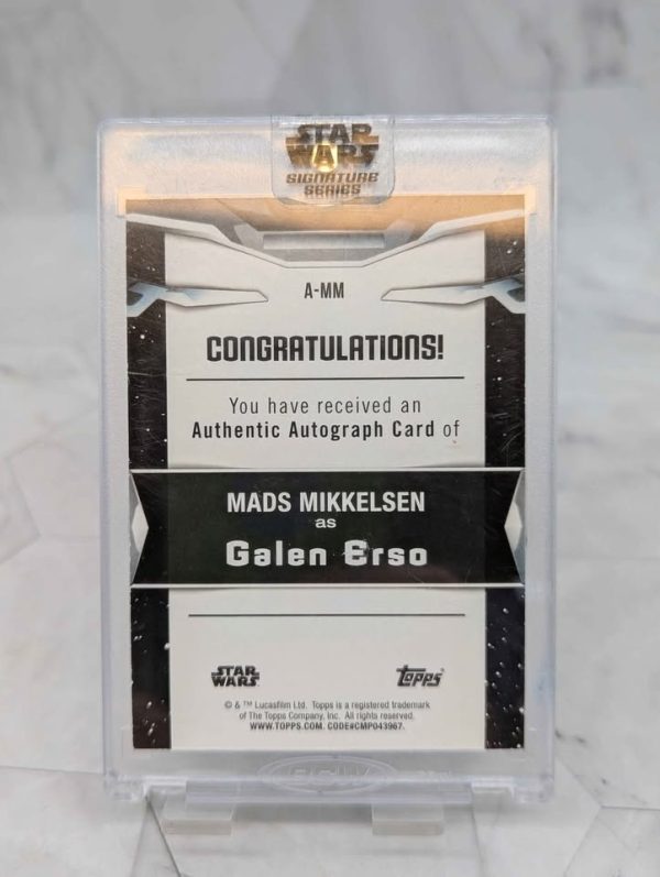 Topps Star Wars Mads Mikkelsen as Galen Erso Autograph Card (12/25) - BP390993-2 - Image 5