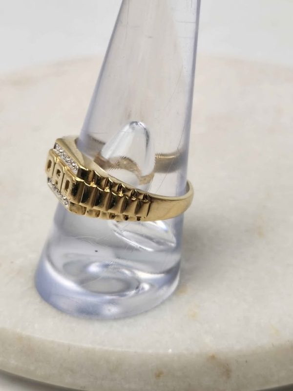 MENS 9CT YELLOW GOLD (DAD) RING #GN389817 - Image 9