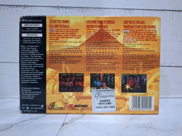 MACE THE DARK AGE NINTENDO GAME *NO MANUAL, A.M INSERT* TW388806-45 - Image 3