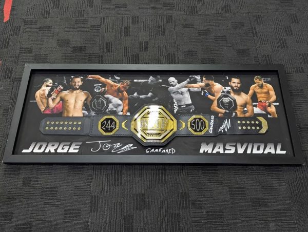 Framed UFC Jorge Masvidal Autographed Belt Memorabilia - BP391468