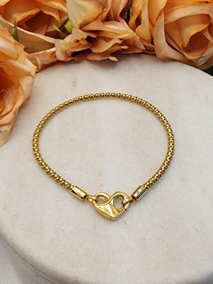 Pandora Studded Chain Bracelet Gold Plated - IP389463