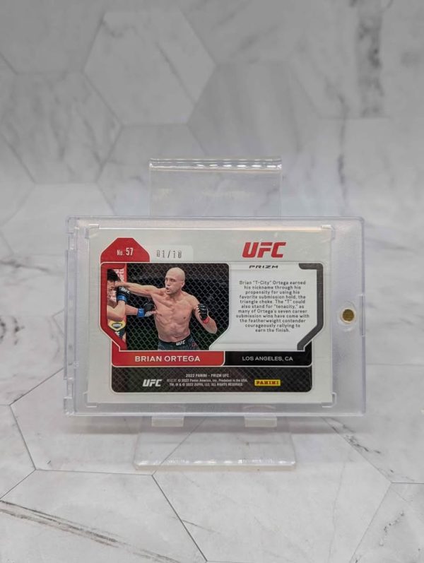2022 Prizm UFC Brian Ortega Gold 1/10 Bookend Trading Card - BP391099 - Image 2