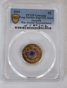 Royal Australian Mint Genuine Graded "War Animals Remembrance" C0in - IP390349