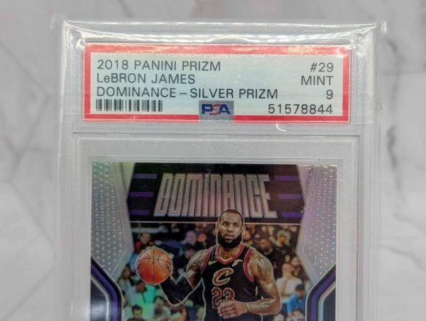 PSA Graded 2018 Panini Prizm LeBron James Dominance Card (Mint 9) - BP391383 - Image 3