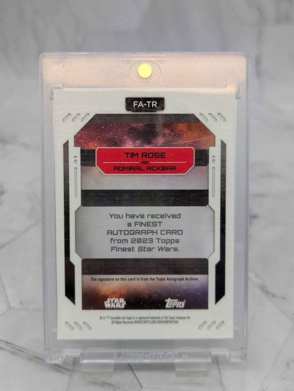 Topps Finest Star Wars Tim Rose as Admiral Ackbar Autograph Card - BP390993-13 - Image 5