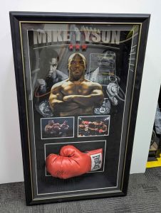 Framed Mike Tyson Autographed Glove Memorabilia - BP391464