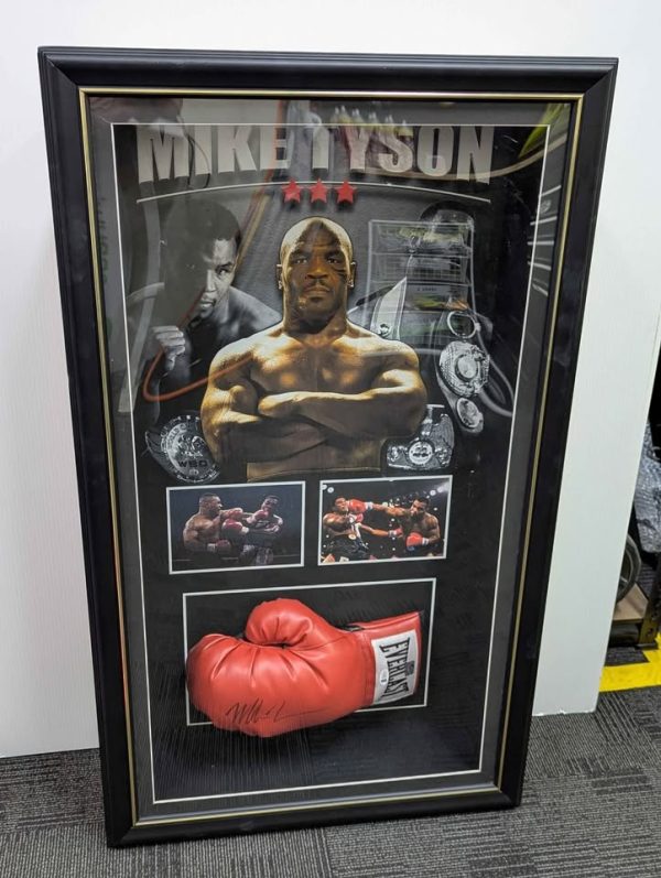 Framed Mike Tyson Autographed Glove Memorabilia - BP391464