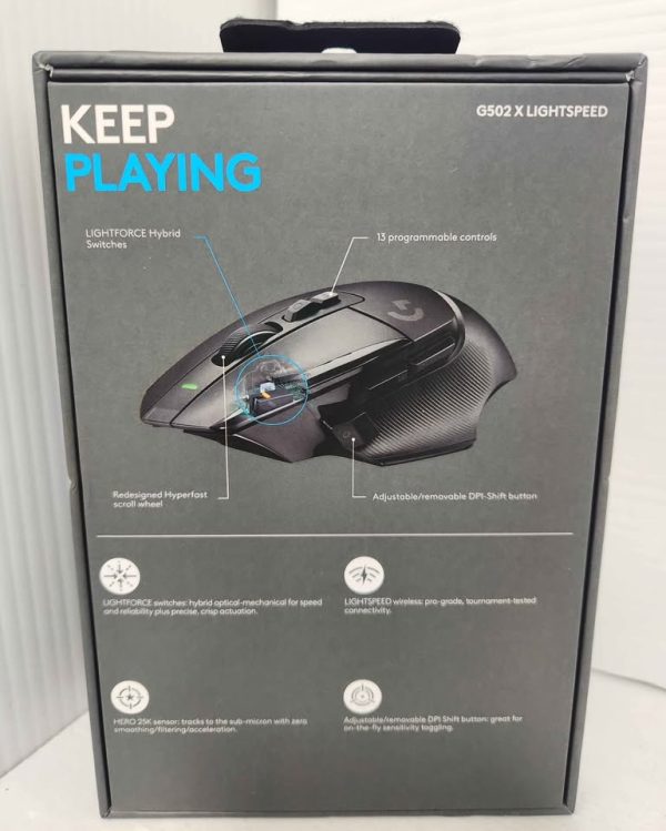 LOGITECH G502 X LIGHTSPEED WIRELESS GAMING MOUSE #GN383157 - Image 8