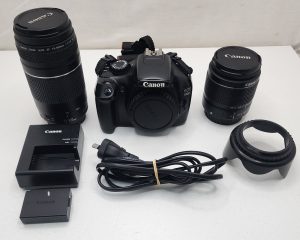 Canon EOS 1100D Camera w/ Lenses and Battery - IP390833