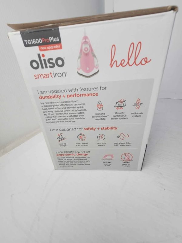 OLISO SMART IRON (PINK) IN BOX #GN390131 - Image 2