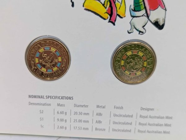 Mr Squiggle & Friends 2019 Collectable 7-Coin Set - BP392937 - Image 6