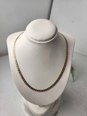 MENS 9CT YELLOW GOLD CURB LINK NECKLACE #GN370817