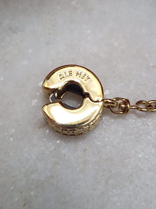Pandora Gold Plated Engraved Pavé Safety Chain for Charm Bracelet - IP389463-3 - Image 14