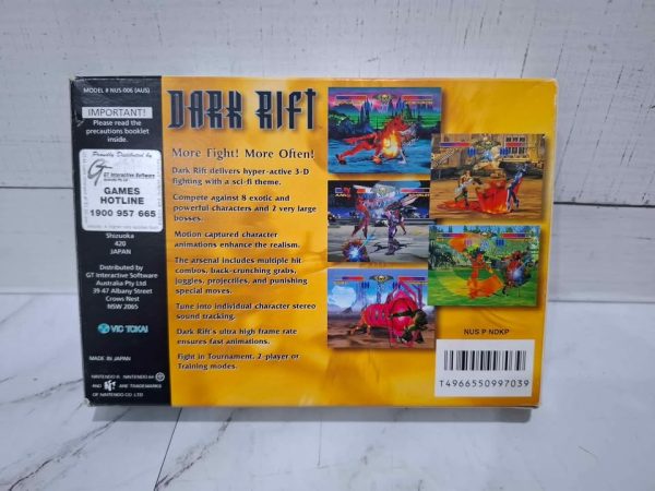 DARK RIFT NINTENDO GAME *NO MANUAL* TW388806-38 - Image 12