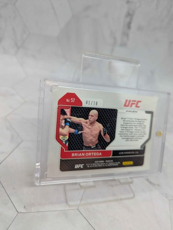 2022 Prizm UFC Brian Ortega Gold 1/10 Bookend Trading Card - BP391099 - Image 4