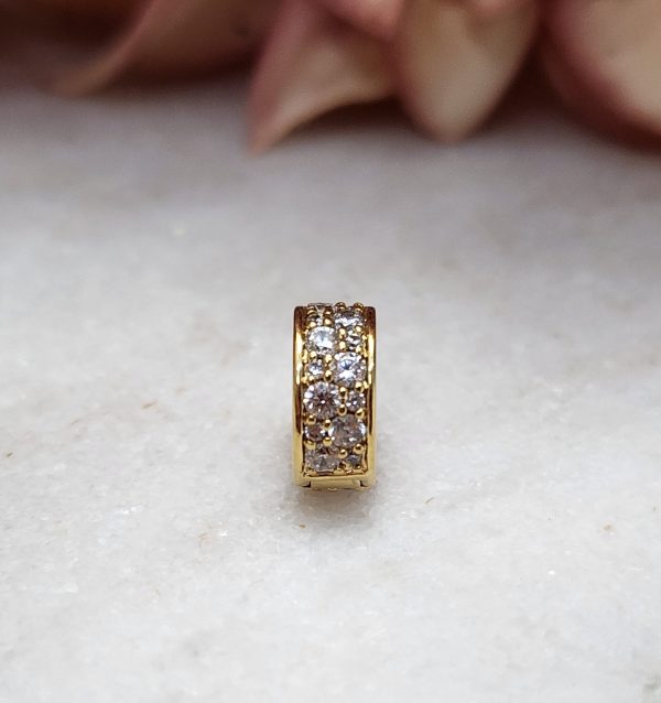 Pandora Clear Stone Gold Plated Spacer Charm - IP389463-2 - Image 12