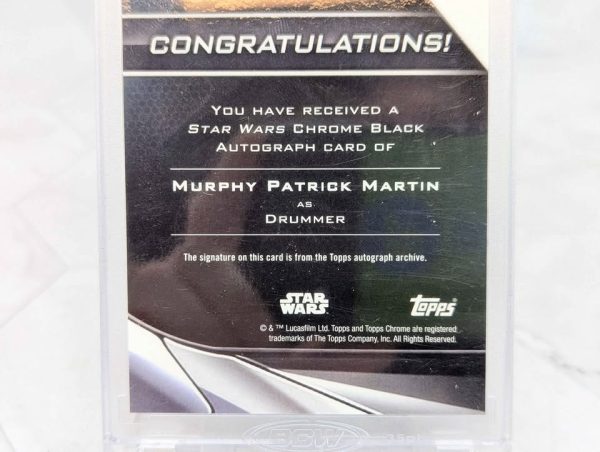 Topps Chrome Black Star Wars Drummer Autograph Card - BP390994-3 - Image 7