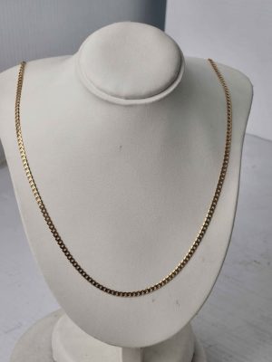 9CT YELLOW GOLD FLAT LINK NECKLACE #GN389353