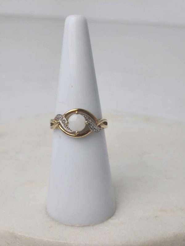 9CT YELLOW GOLD OPAL RING #GN392324 - Image 11