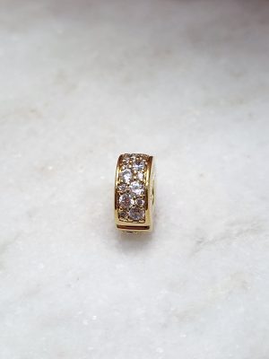 Pandora Gold Plated Clear Pave Clip Spacer Charm - IP389463-1