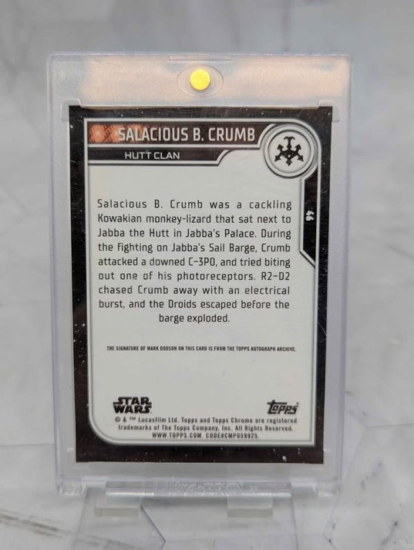 Topps Chrome Star Wars Mark Dodson as Salacious B. Crumb Autograph Card - BP390993-7 - Image 5