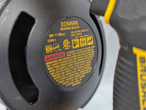 DeWalt 20V XR Roofing Nailer Skin-Only (DCN45RN) - BP391284 - Image 6