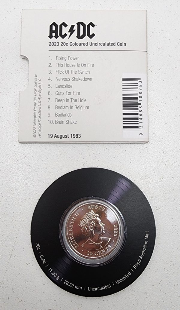 Set of 4 ACDC Uncirculated Collectable C0ins - IP390348 - Image 9