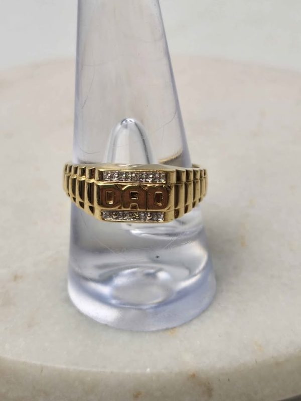 MENS 9CT YELLOW GOLD (DAD) RING #GN389817 - Image 10