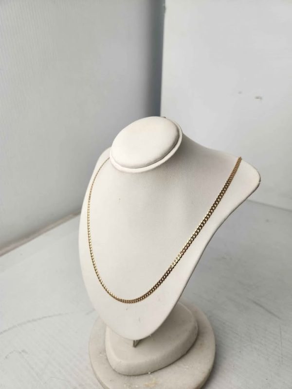 9CT YELLOW GOLD FLAT LINK NECKLACE #GN389353 - Image 3
