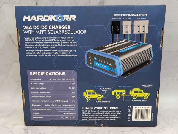 Hardkorr 25A DC-DC Charger w/ MPPT Solar Regulator - BP391128 - Image 3