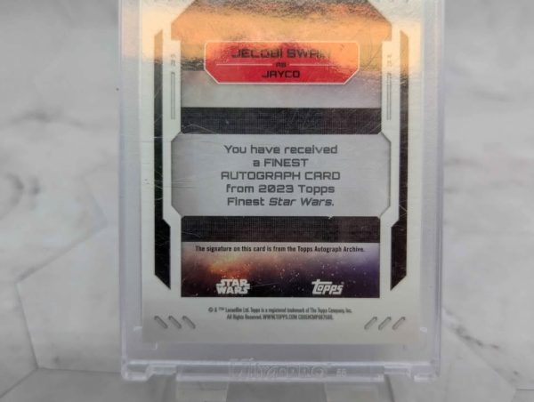 Topps Finest Star Wars Jecobi Swain as Jayco Autograph Card (02/10) - BP390993-3 - Image 7