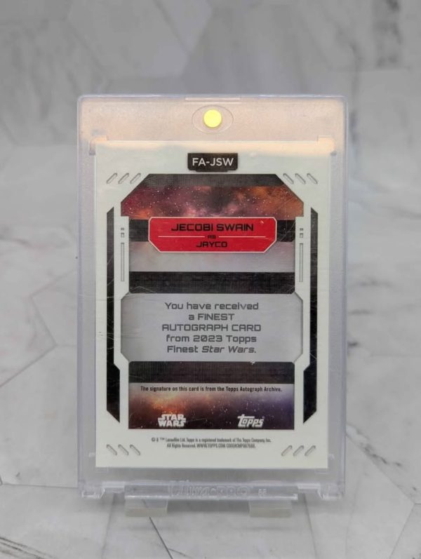Topps Finest Star Wars Jecobi Swain as Jayco Autograph Card (02/10) - BP390993-3 - Image 5