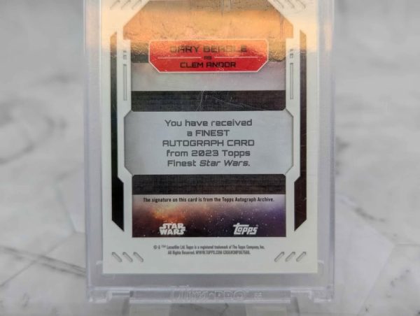 Topps Finest Star Wars Gary Beadle as Clem Andor Autograph Card (91/99) - BP390993-8 - Image 7