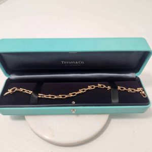 LADIES 18CT ROSE GOLD TIFF & CO BRACELET WITH VALUATION #GN356944