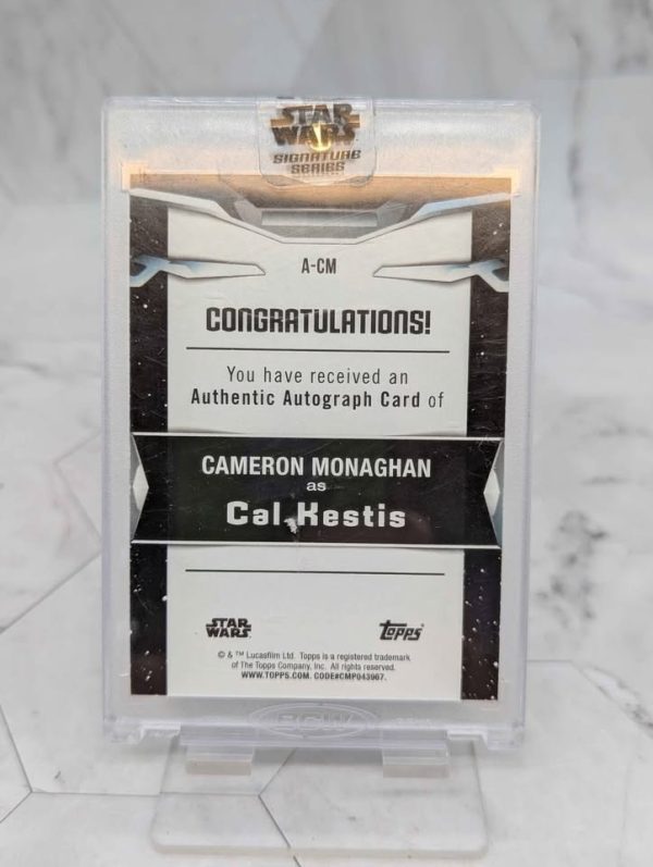 Topps Star Wars Cameron Monaghan as Cal Kestis Autograph Card - BP390993 - Image 5