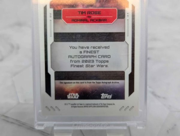 Topps Finest Star Wars Tim Rose as Admiral Ackbar Autograph Card - BP390993-13 - Image 7