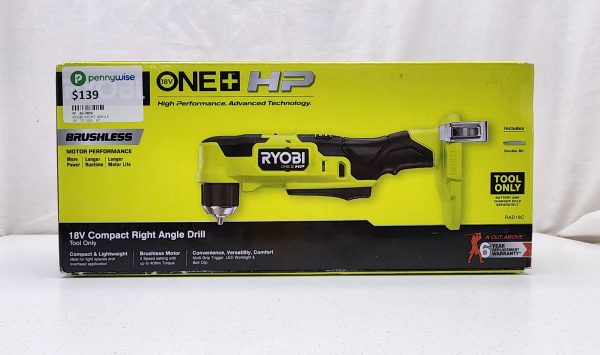 Ryobi 18V Compact Right Angle Drill (RAD18C) Skin Only - IP367809